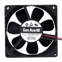 Sanyo Denki 109R0824F402 DC 24V 0.06A 2 Wires Axial Cooling Fan