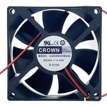 CROWN AGE080225B24U DC 24V 0.32A 8025 Ball Bearing Axial Cooling Fan