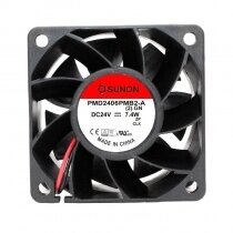 Sunon PMD2406PMB2-A DC 24V 7.4W 2 Wires Axial Cooling Fan