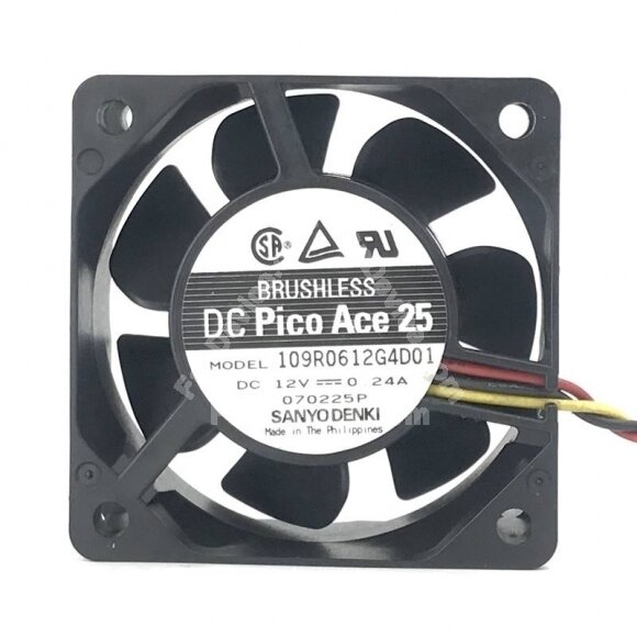 Sanyo Denki 109R0612G4D01 DC 12V 0.24A 2 Wires / 3 Wires Axial Cooling Fan