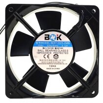 BOK BDK12025-2MBL AC 220V 0.12A Ball Bearing Impedance Protected Axial Cooling Fan