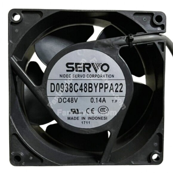Servo D0938C48BYPPA22 DC 48V 0.14A 2 Wires / 3 Wires Axial Cooling Fan