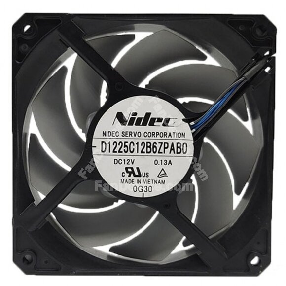 Nidec D1225C12B6ZPAB0 DC 12V 0.13A 4 Wires PWM Axial Cooling Fan