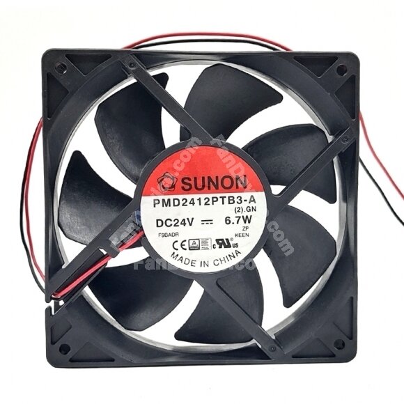 Sunon PMD2412PTB3-A DC 24V 6.7W 2 Wires / 3 Wires Axial Cooling Fan