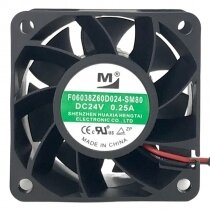 YM F06038Z60D024-SM80 DC 24V 0.25A 2 Wires Axial Cooling Fan