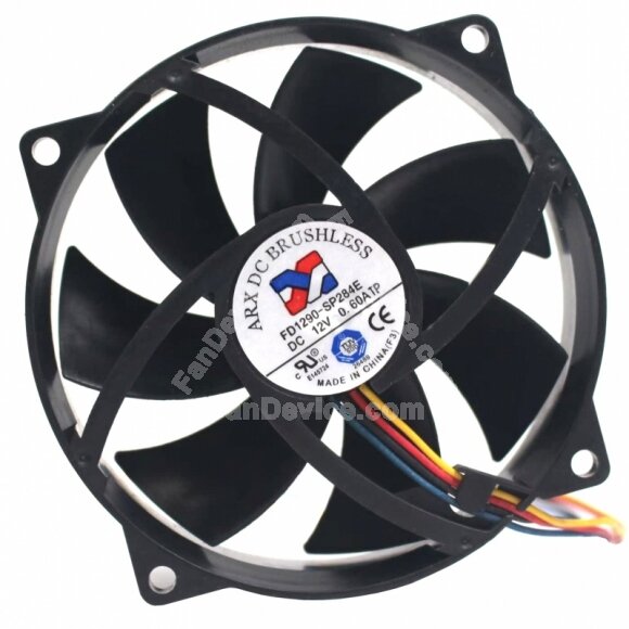 ARX FD1290-SP284E DC 12V 0.60A 4 Wires Brushless PWM Axial Cooling Fan