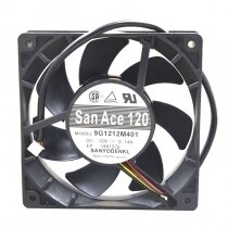 Sanyo Denki 9G1212M401 DC 12V 0.14A 2 Wires / 3 Wires Axial Cooling Fan