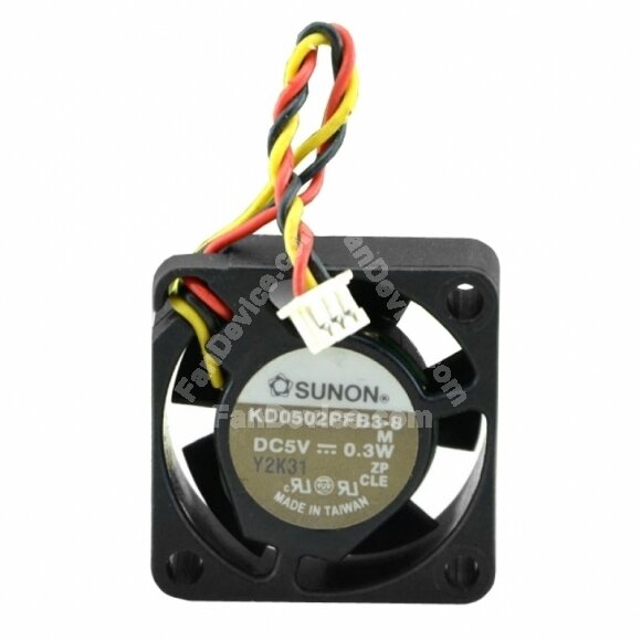 Sunon KD0502PFB3-8 DC 5V 0.3W 2 Wires / 3 Wires Axial Cooling Fan