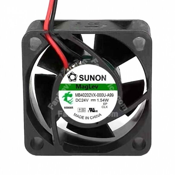 Sunon MB40202VX-000U-A99 DC 24V 1.54W 2 Wires Axial Cooling Fan