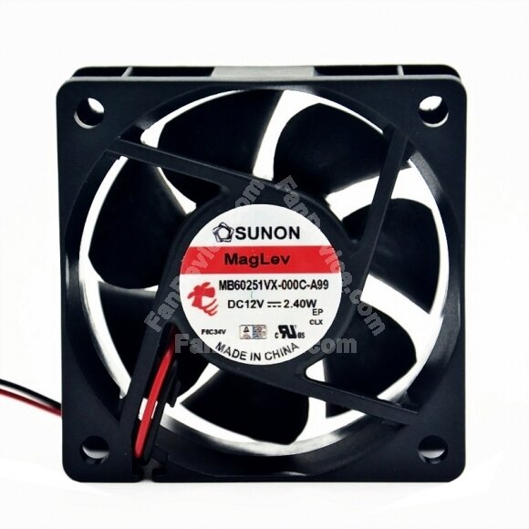 Sunon MB60251VX-000C-A99 DC 12V 2.40W 2 Wires / 3 Wires / 4 Wires Axial Cooling Fan