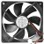 JHX JHX12025S12 DC 12V 0.24A 2 Wires Brushless Axial Cooling Fan