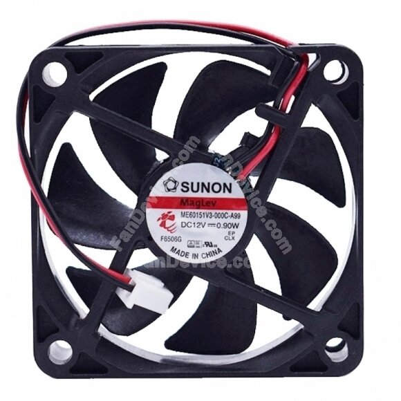 Sunon ME60151V3-000C-A99 DC 12V 0.90W 2 Wires Axial Cooling Fan