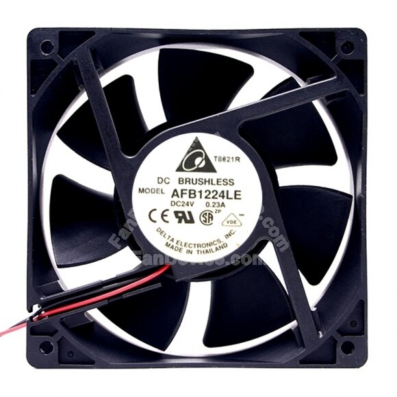 Delta AFB1224LE DC 24V 0.23A 2 Wires / 3 Wires Axial Cooling Fan