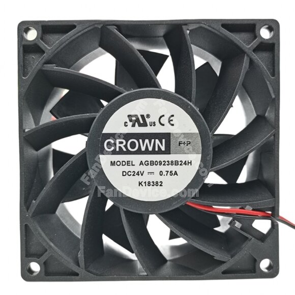 CROWN AGB09238B24H DC 24V 0.75A 9238 Axial Cooling Fan