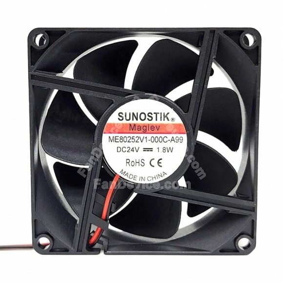 SUNON ME80252V1-000C-A99 DC 24V 1.8W 2 Wires Axial Cooling Fan
