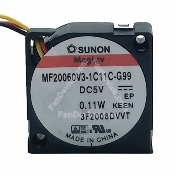 SUNON MF20060V3-1C11C-G99 DC 5V 0.11W 3 Wires Blower Cooling Fan
