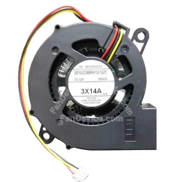 Toshiba SF6023BRH12-02E DC 12V 200mA 3 Wires Blower Cooling Fan