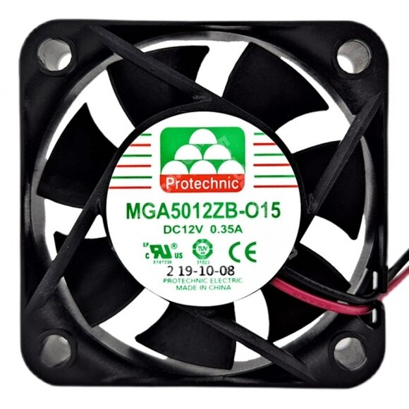 Protechnic MGA5012ZB-O15 DC 12V 0.35A 5015 9000RPM Axial Cooling Fan